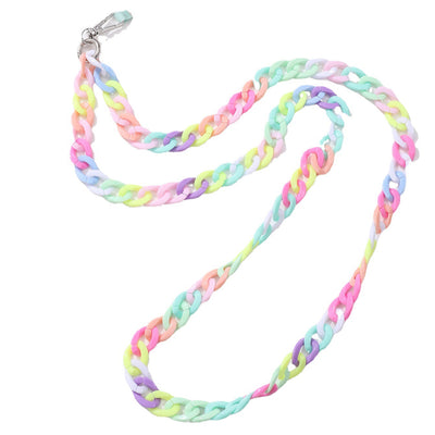 Mixed Color Colored Acrylic Crossbody Chain