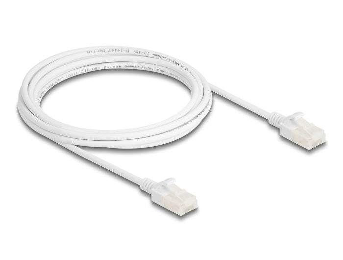 Delock RJ45 Network Cable CAT.6A Male a Machou/UTP Slim 3M White