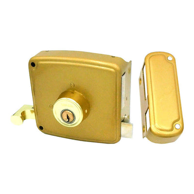 Lock Sobreponer CRS02 Izquierda 50 X 100MM Pintado Oro — image 1