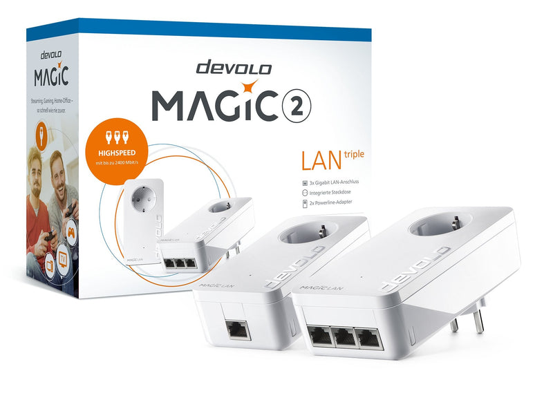 Devolo Magic 2 LAN Triple + Kit Inicio, Adapter Powerline 2 4250059685109