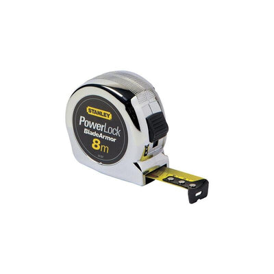 Stanley Tape Métrica Micro Powerlock Blade Armor, 8 Metres Silver/Yellow 25MM 0-33-527 — image 1