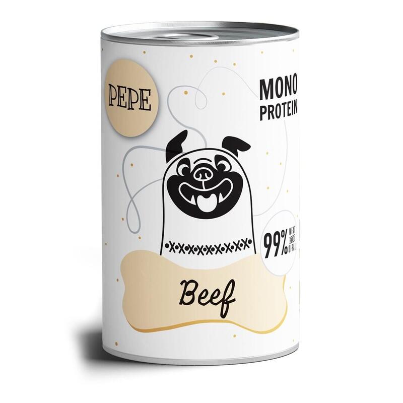 Paka Zwierzaka Comida Húmeda Perros Pepe Beef 400G