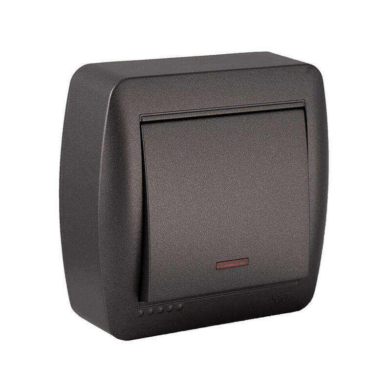 Conmutador / Switch Luminoso Surface 10 Ax 250V~. Serie Mural