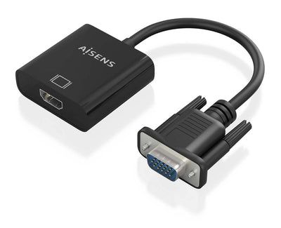 Aisens Cable Converter Svga + Audio a Hdmi, Svga/M+jack 3.5/H+usb Microb/H-hdmi a/H, Black 20CM — image 1