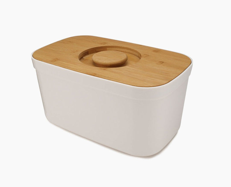 Joseph Bread Bin Panera Rectangular White Bamboo, Plastic