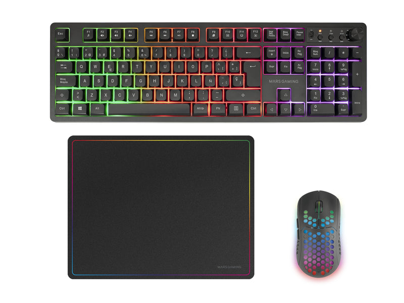 Mars Gaming Pack Gaming Mcpwx Inalámbrico Teclado + Inalámbrico Ratón + Ratón Pad