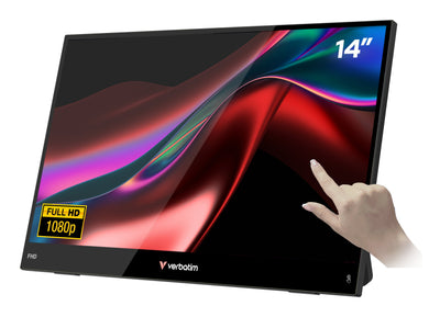 Verbatim Monitor Laptop Touchscreen Touch Light 14' Full HD Multimedia Black — image 1
