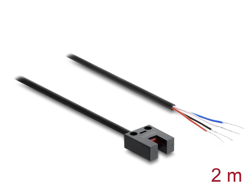Delock Barrera Fotoeléctrica Horquilla 5MM Type U With 4 X Offenen Extremos Cable Npn L D Conmutable 2M