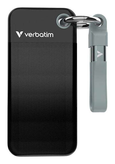 Verbatim SSD 512GB, USB 3.2, Type-c, Pocket, Black/Grey — image 1