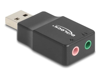 Delock 66634 Card Sound USB External With Adapter Audio Plug & Play With Connector Stereo 2 X 3,5MM PC, Portát — image 1