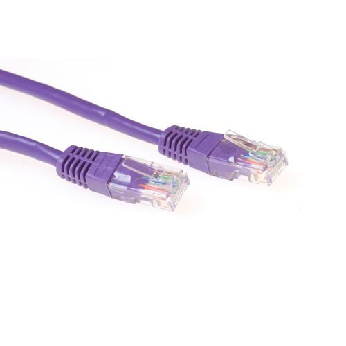 Purple 3 Meter U UTP CAT.6 Patch Cable With RJ45 Connectors