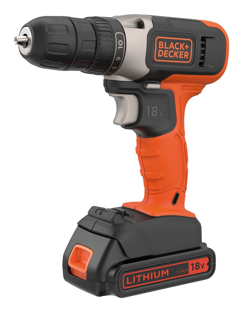 Black + Decker Drill/Atornillador INALÁMBRICOBCD001C1, 18VOLT BCD001C1
