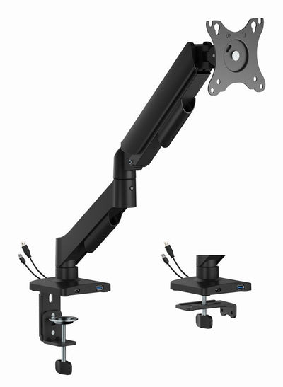 Gembird MA-DA1U-01 Arm Assembly Screen Desk Adjustable With Ports Usb, 17-32, Black — image 1