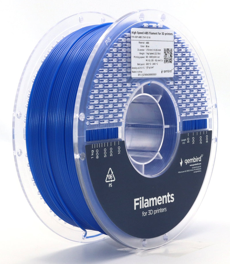Gembird High Speed Abs Filament Blue 1.75MM 1KG