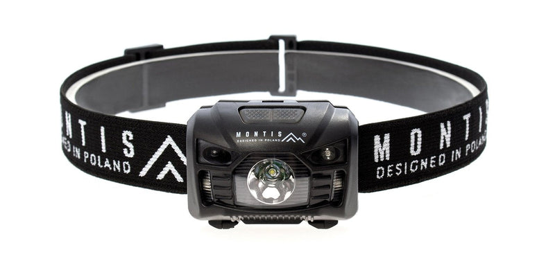 Montis Linterna Akumulatorowa Latarka Naglowna Z Sensorem MT001 Black With Diadema LED