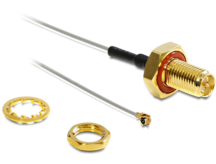 Delock Cable I-pex - Rp-sma St/Bu 0.10M