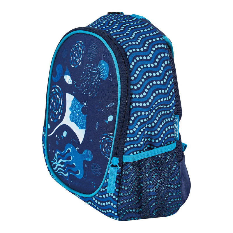 Herlitz Rookie Deep Ocean Backpack School Blue Marina Poliéster