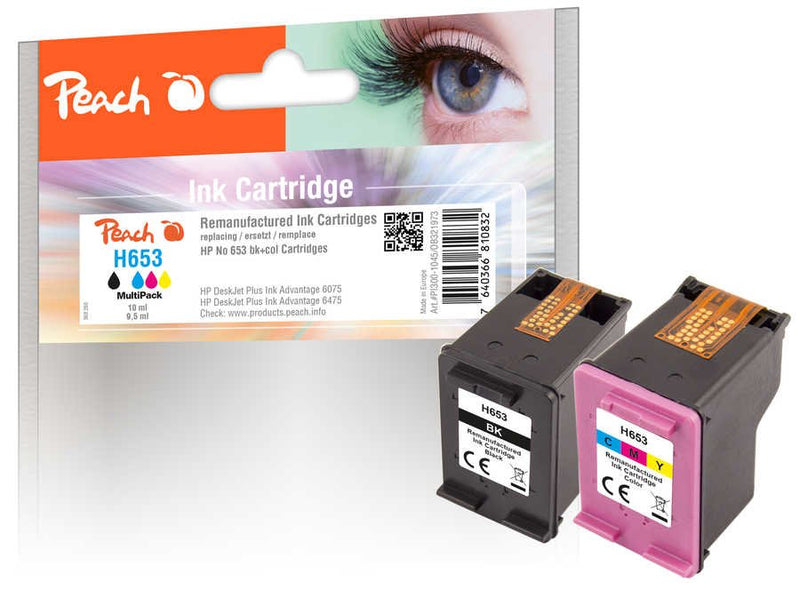 Peach Cartridge HP 653 Multipack Remanufactured