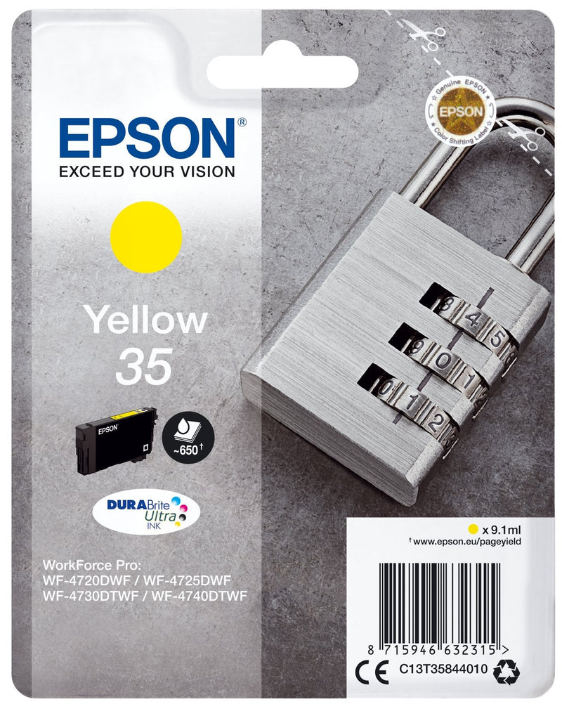 Epson Genuine Ink 35 Durabrite Yellow 650 Paginas/C13T35844010 C13T35844010