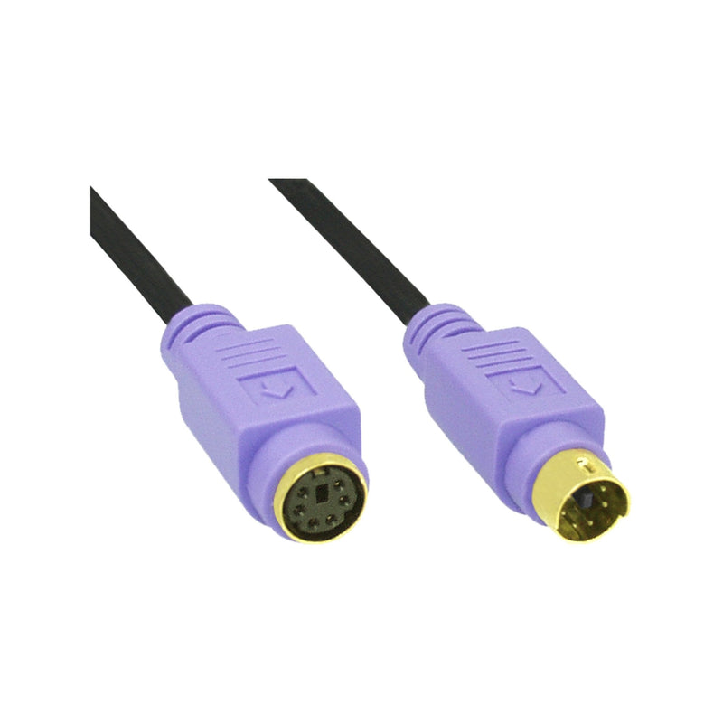 Inline Ps/2 Cable Male a Female Black Violet 2M