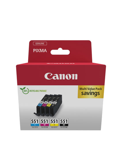 Canon 6509B015 Ink Cartridge 1 Piece Genuine Black Cyan Magenta Yellow — image 1