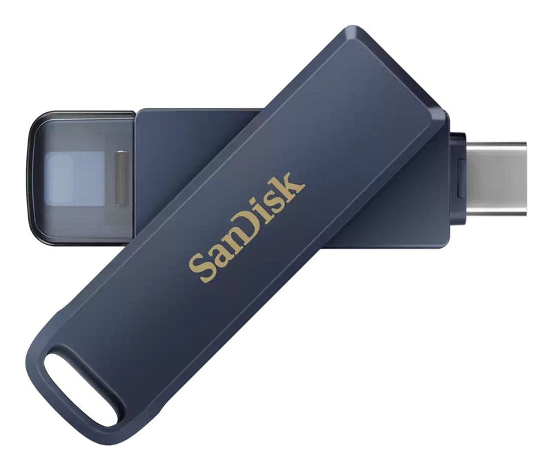 SanDisk Phone Drive Unit Flash USB 128GB USB-C / Lightning Cielo Metalizado