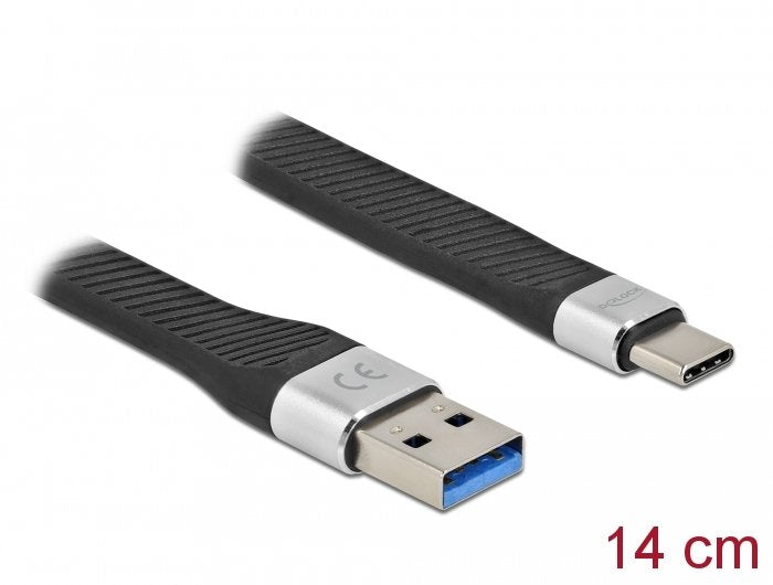 Delock Cable Flat Fpc USB 3.2 Gen 1 USB Type a USB Type-c ™ 14CM Pd 3A