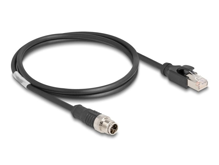 Delock 80866 Cable M12 Codificado X 8 Pin Male a RJ45 Male Pvc 1M