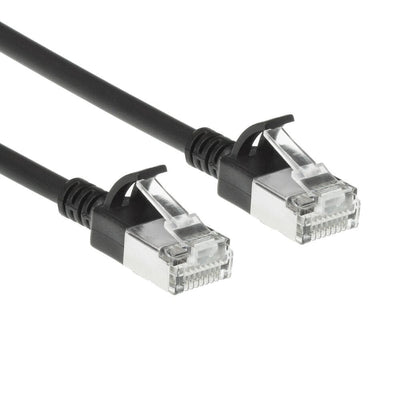Black 3 Meters Lszh S FTP CAT.7 Slimline Patch Cable Snagless With RJ45 Connectors — image 1