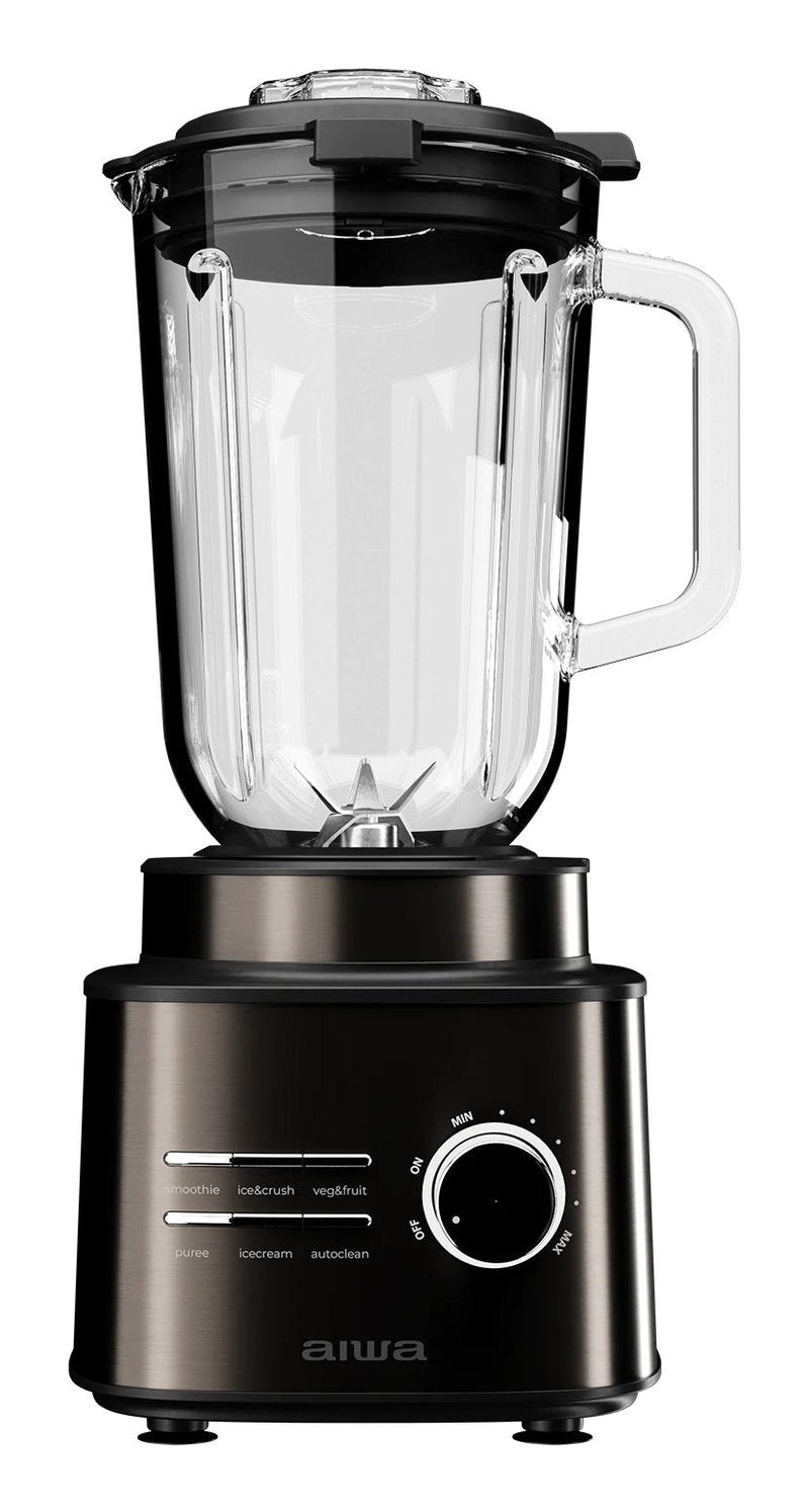 Aiwa Blender Glass Profesional Saberu ATB-2500 2500W 6 Programas Jarra Glass 1.5L Color Negro