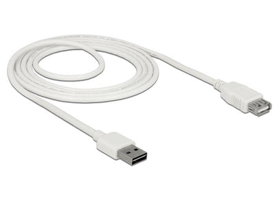 Delock 85200 Alargador Cable Easy-USB 2.0 Tipo-a Male USB 2.0 Tipo-a Female White 2M — image 1