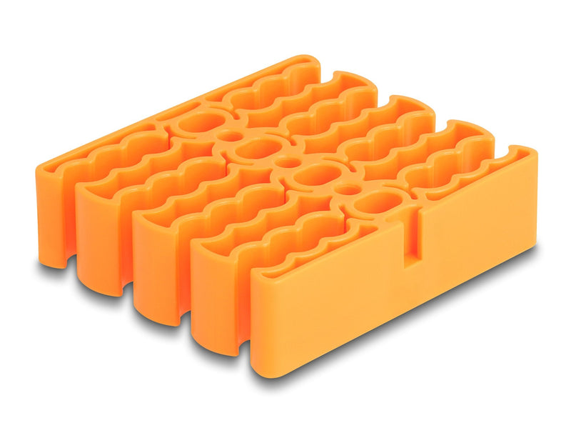 Delock 66255 Organiser Cables With 24 Entradas Cable Orange