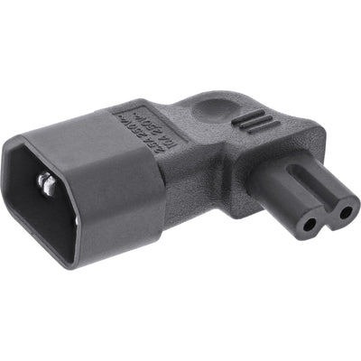 Inline Adapter Power IEC 60320 C14 / C7, Ángulo Izquierdo/Derecho — image 1