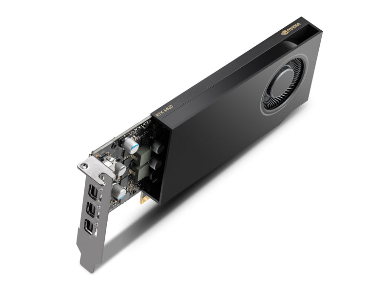 Pny Graphics Card NVIDIA A400 4GB GDDR6 64-BIT, Low Profile, PCIE 4.0 X8, Single Slot, 4 X Mini DisplayPort 1.