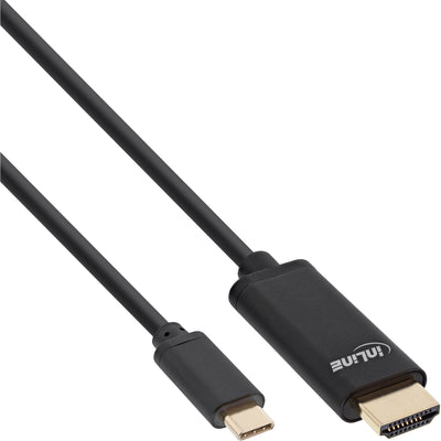 Inline Adapter USB , USB Type-c Male a HDMI Male (modo Alternativo Dp), 4K2K, Black 1M — image 1