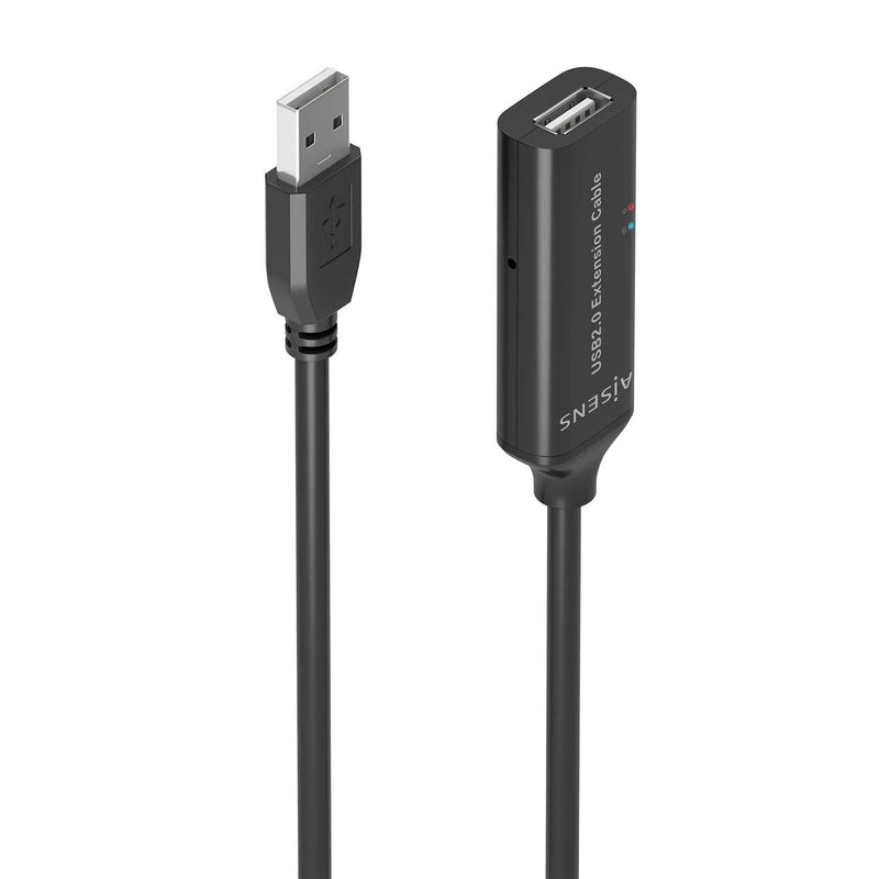 Aisens USB Cable 2.0 Prolongador With Amplifier Type a/m-a/H, Black 10M
