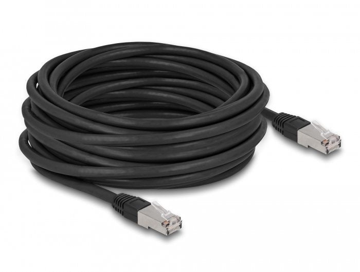 Delock RJ45 Network Cable CAT.6A S FTP Pe Outdoor 10M Black