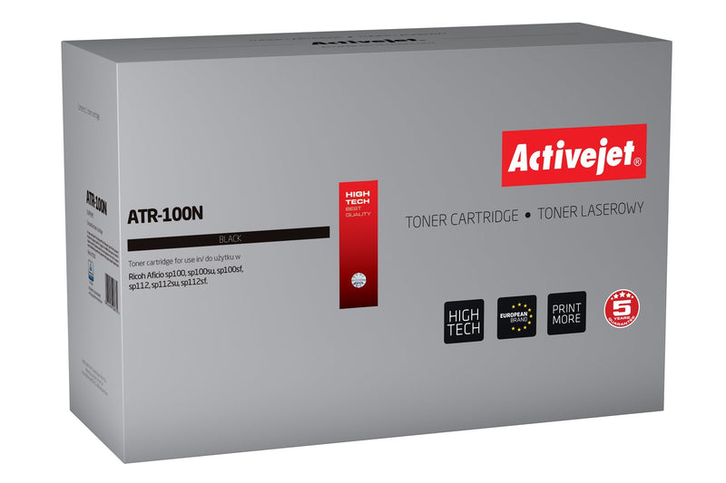 Activejet Toner ATR-100N (reemplazo Ricoh 407166 - Supreme - 1200 Páginas - Black