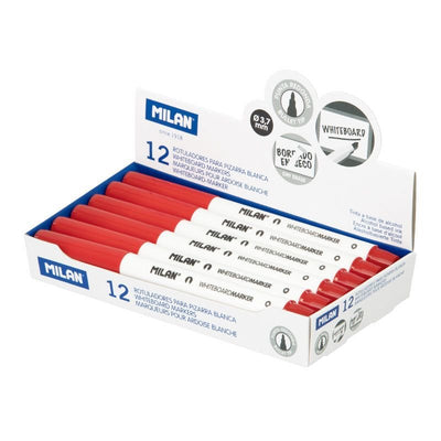 Milan Box Of 12 Markers Rojos Ø3,7MM Whiteboard White — image 1