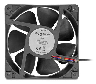 Delock Fan Axial 12V Dc, 120 X 120 X 38MM Black — image 1