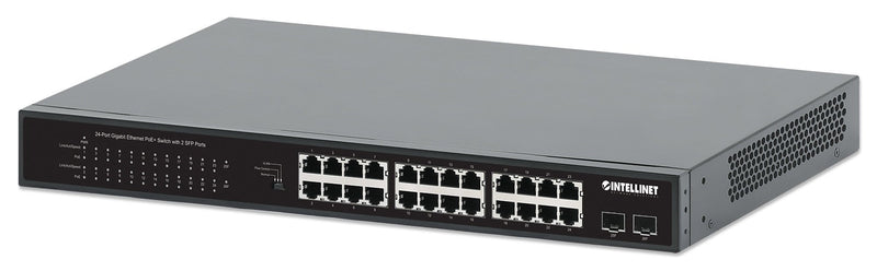 Intellinet 24PORT Gigabit PoE + Switch 2X1G Sfp 370W