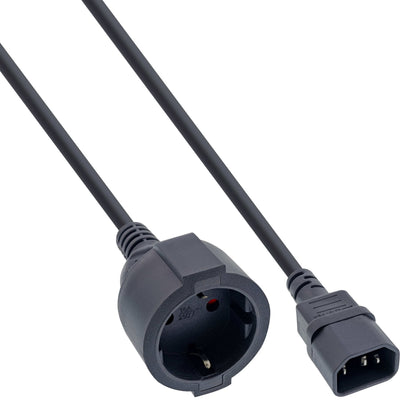 Inline 30 Pieces Bulk-pack Power Cable C14 Plug a Plug Type F Black 1M — image 1