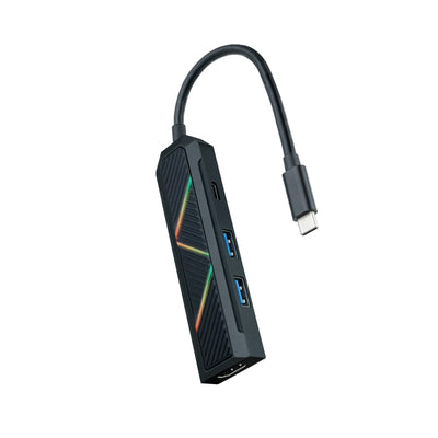 Nanocable 4 1 Hub USB-C 3.0 With 2x USB-A 3.0, 1x USB-C Pd, 1x HDMI - Housing Aluminium - Cable 0.15M — image 1