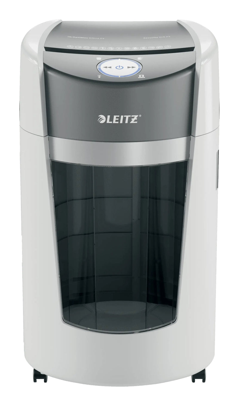 Leitz Iq Optimax Office Paper Shredder Paper Din P5 - Destruye Up To 10 Hojas - Papelera 35L With Tecnologia G