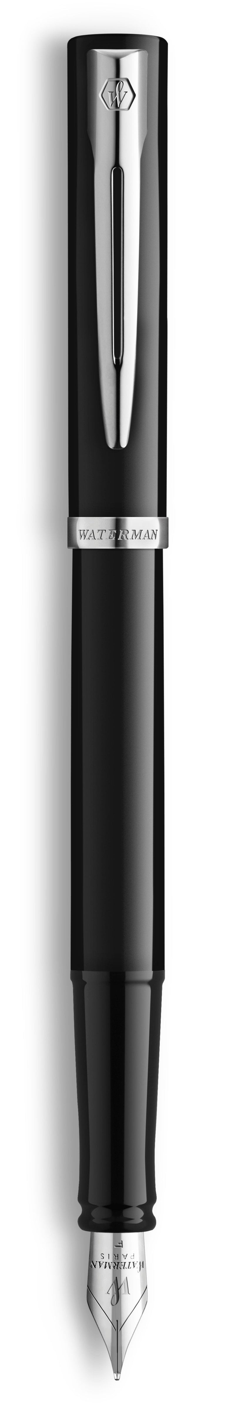 Waterman Pluma Estilográfica Impression Black Lack Ct M Blue Box Of Regalo