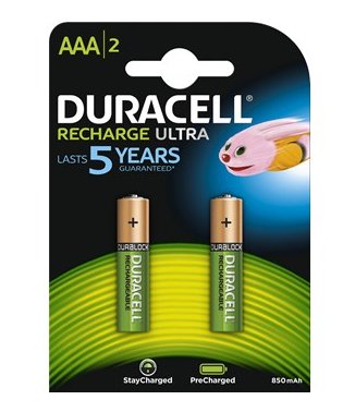 Duracell Battery Rechargeable HR03 Aaa 850MAH BLISTER*2 — image 1