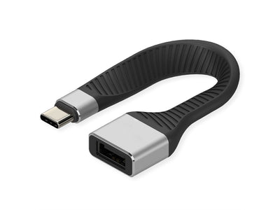 Roline USB 3.2 Gen 2 Silicone Cable c-a M H 10GBIT S Emark Black 11CM — image 1
