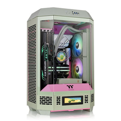 Thermaltake PC Case The Tower 300 Green Claro/Pink Glass Tempered CA-1Y4-00SJWN-00 — image 1