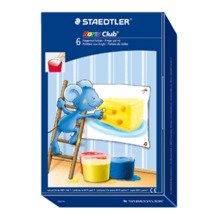 Staedtler Noris Club 8801 Pintura Dedos Washable Black Blue Green Red White Yellow — image 1