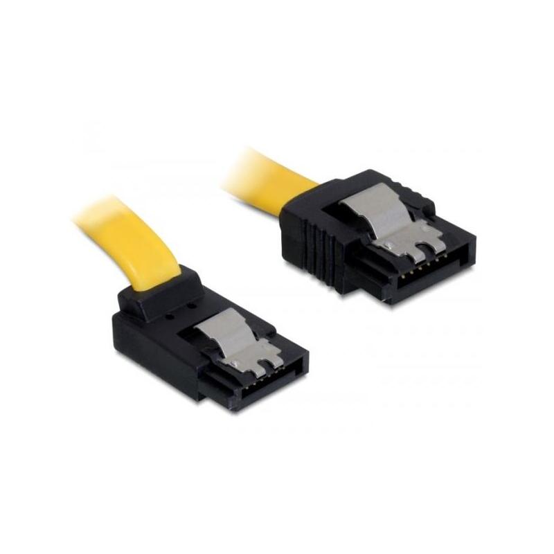Delock Cable SATA 6GB/S Male Gerade SATA Male Oben Angular 70CM Yellow